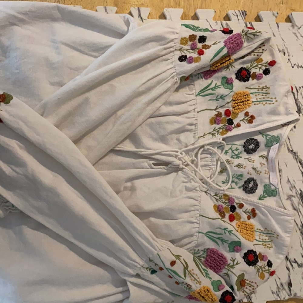 Zara peasant blouse